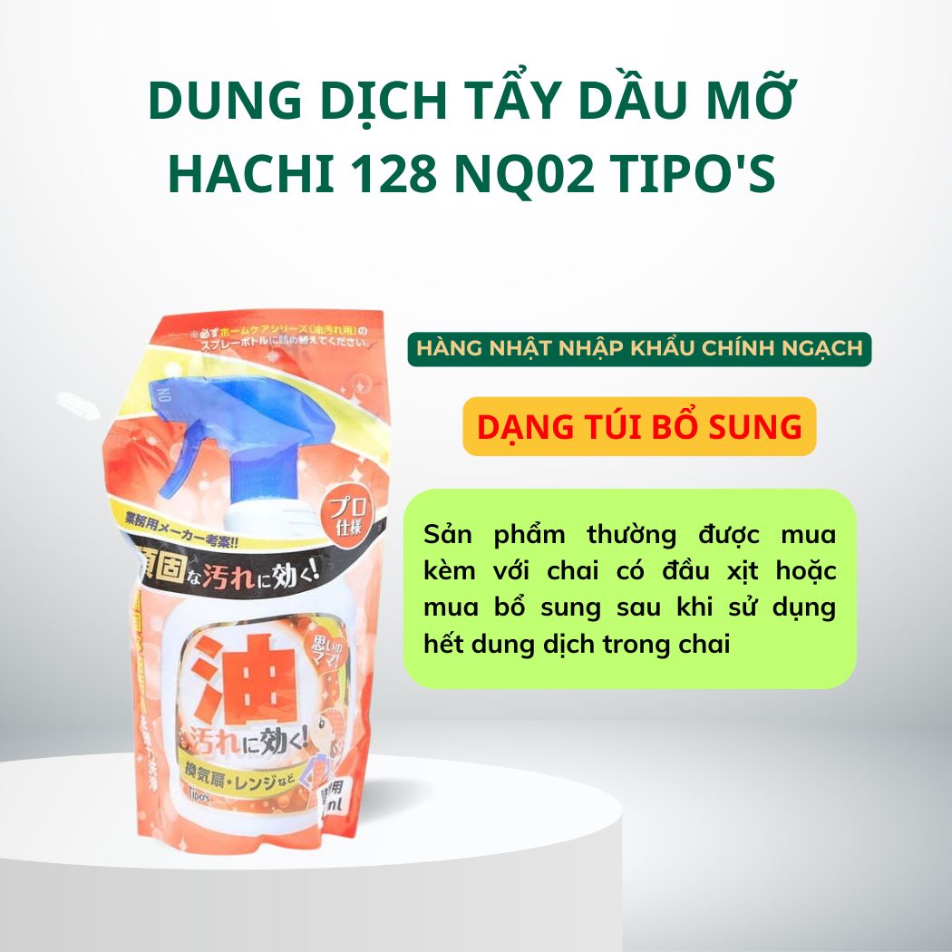 Dung dịch tẩy dầu mỡ tipo's (gói bổ sung)